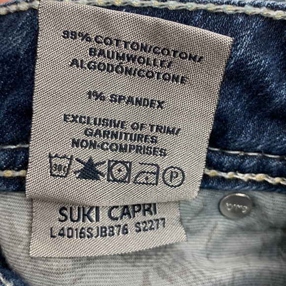 Silver Jeans Suki Capri Crop Size 28 Medium wash denim Stretch Designer - Picture 11 of 14